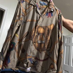 Vintage Western Print Men's  shirt